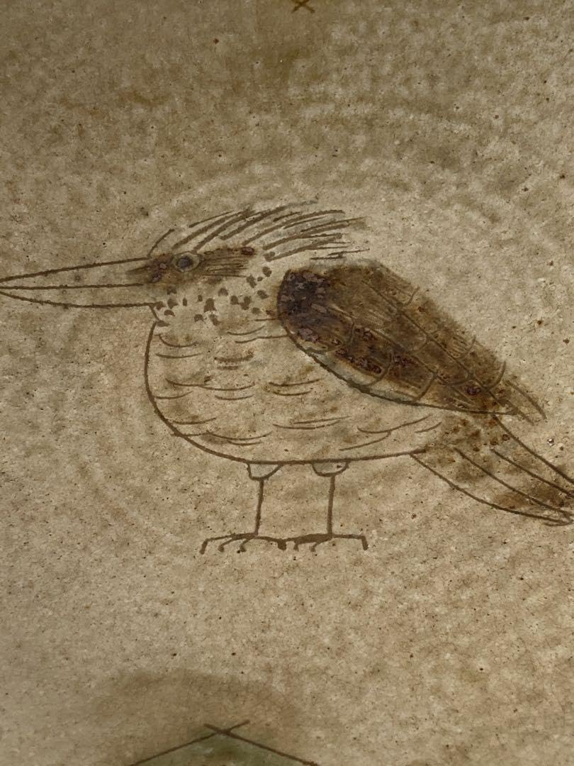 ［新品未使用] 民藝窯 岩殿寺窯大皿　＊野鳥のお好きな方に！ Amazon.co.jp: ] 民藝窯 岩殿寺窯大皿 ＊野鳥のお好きな方に